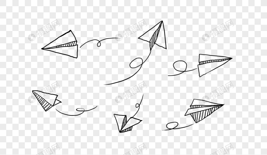 [纸飞机简笔画]纸飞机简笔画简单又漂亮