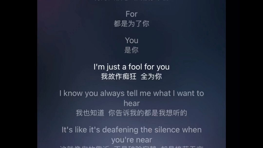 [foolforyou]foolforyou歌词大意