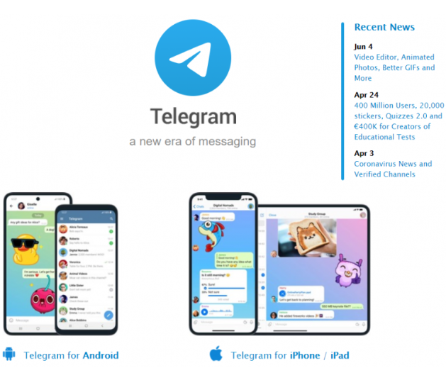 关于Telegram官方网站的信息
