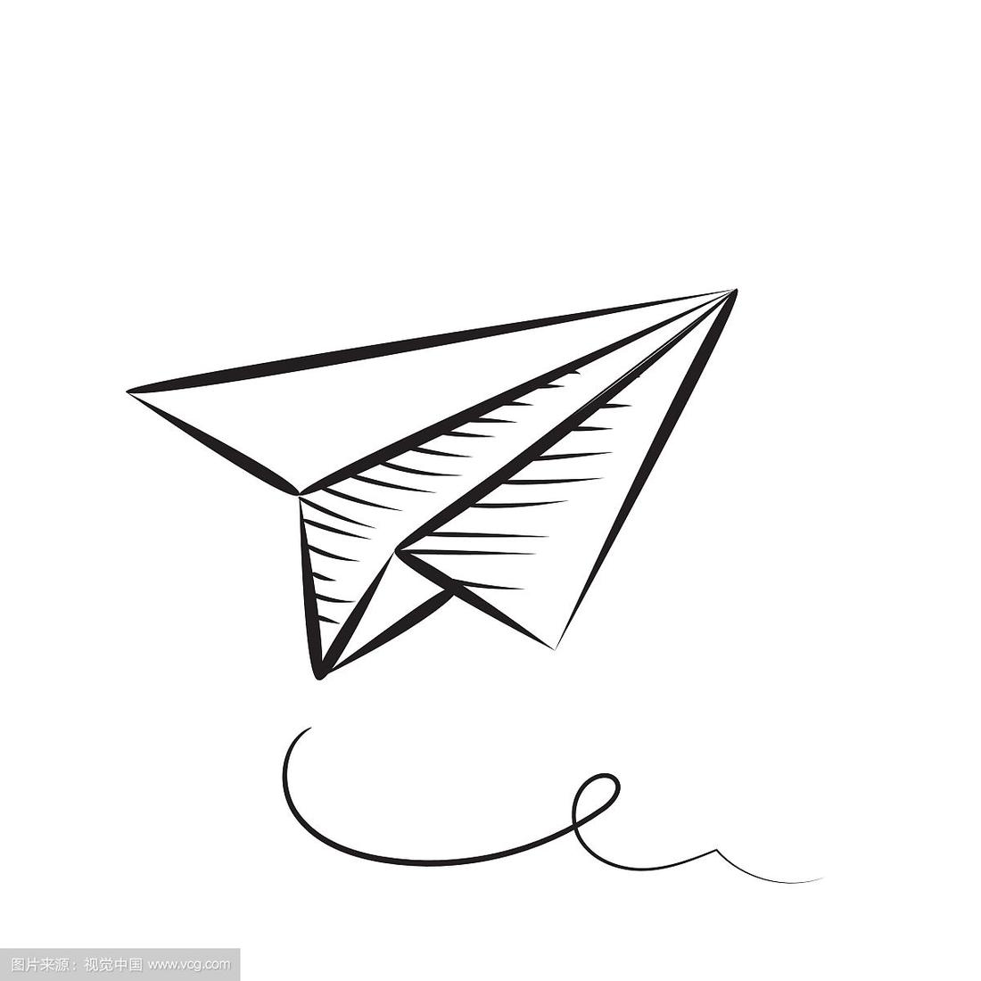 纸飞机怎么画_纸飞机怎么画简单又漂亮图片