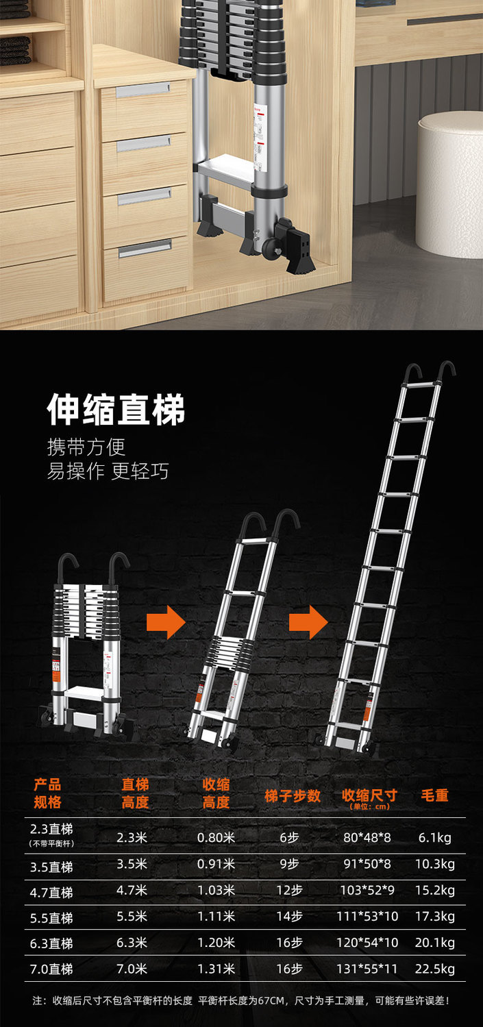铝合金梯子价格图片伸缩_铝合金梯子的价格是多少钱