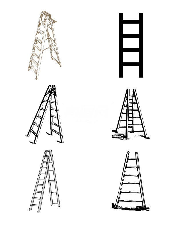 怎样画梯子_怎样画梯子立体图形