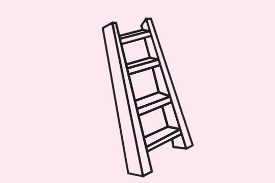 怎样画梯子_怎样画梯子立体图形